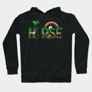 Nurse St. Patrick's Day Stethoscope Rainbow Hoodie